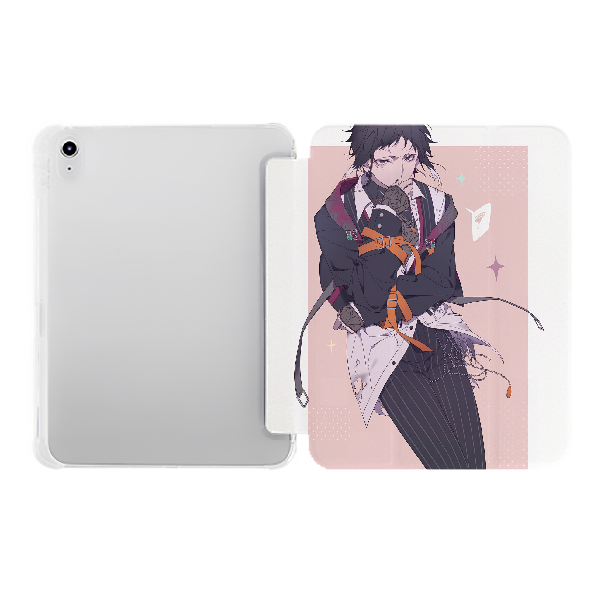 （画像用） 文豪ストレイドッグス Bungo Stray Dogs IPad ケース ペン収納付き 三つ折りスタンド PUレザー×シリコン 対応機種9.5/10.5/10.9インチ